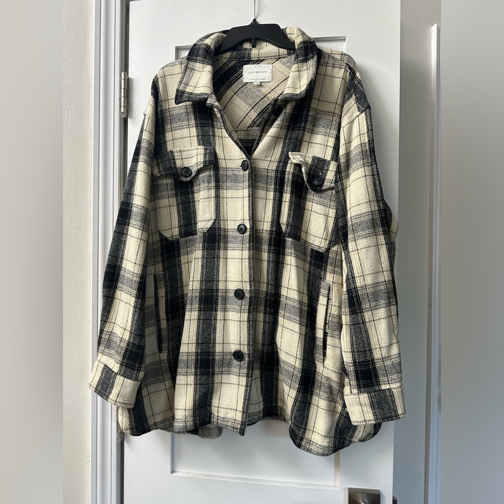 The Lucky Brand oversized plaid shacket